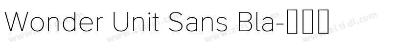 Wonder Unit Sans Bla字体转换